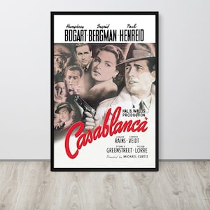 Casablanca (1942) Vintage Movie Poster