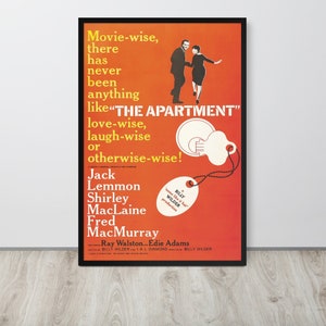 El apartamento (1960) Póster de película vintage