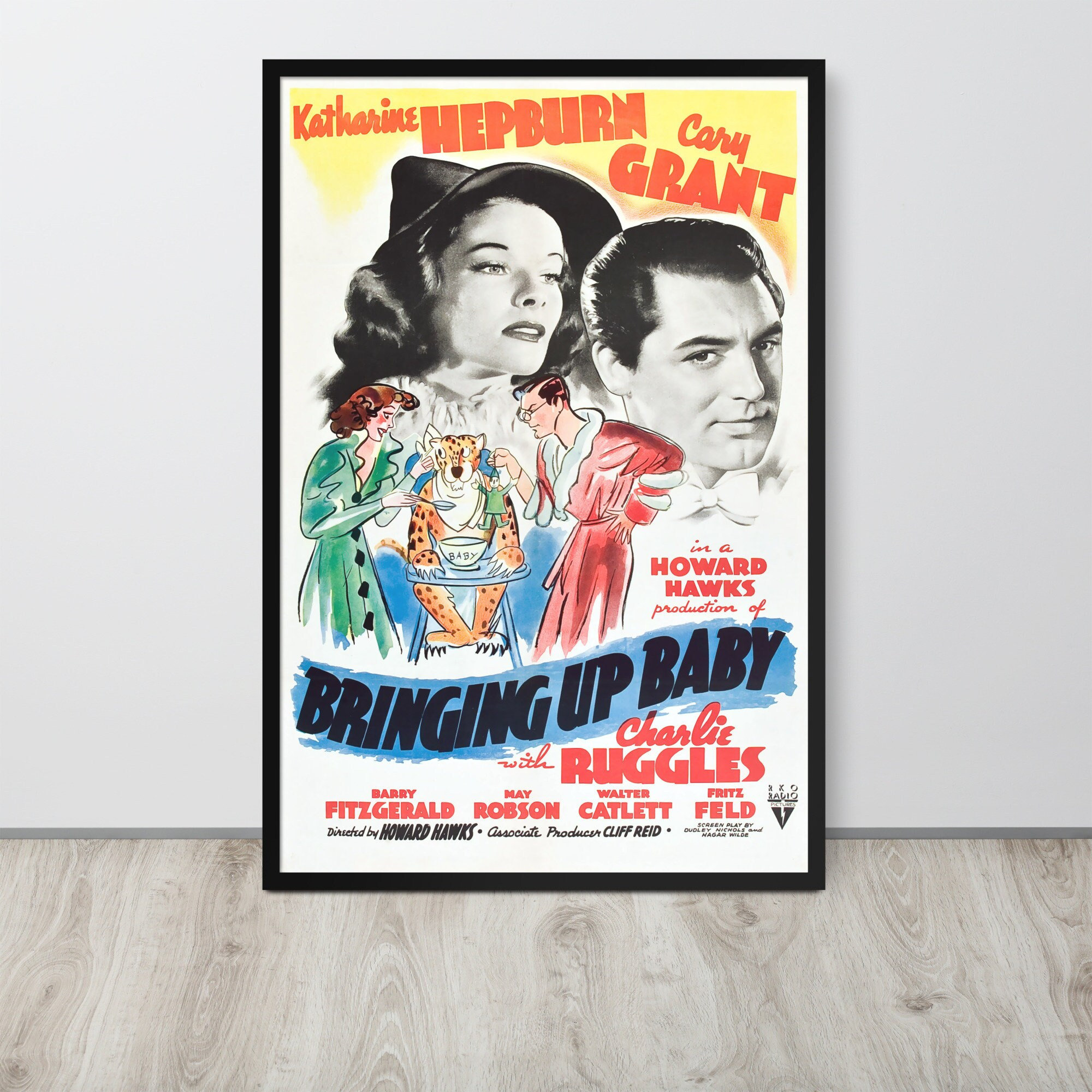 Bringing up Baby (1938) Vintage Movie Poster - Etsy