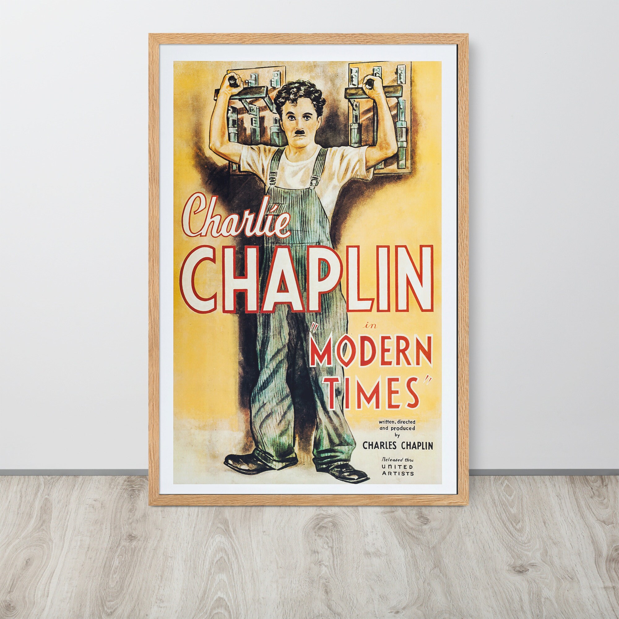 ☆フランス版 ビンテージ チャップリン モダンタイムス 超特大 ポスター