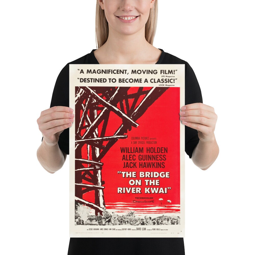 戦場にかける橋 (1957) ヴィンテージ映画ポスター - Etsy 日本