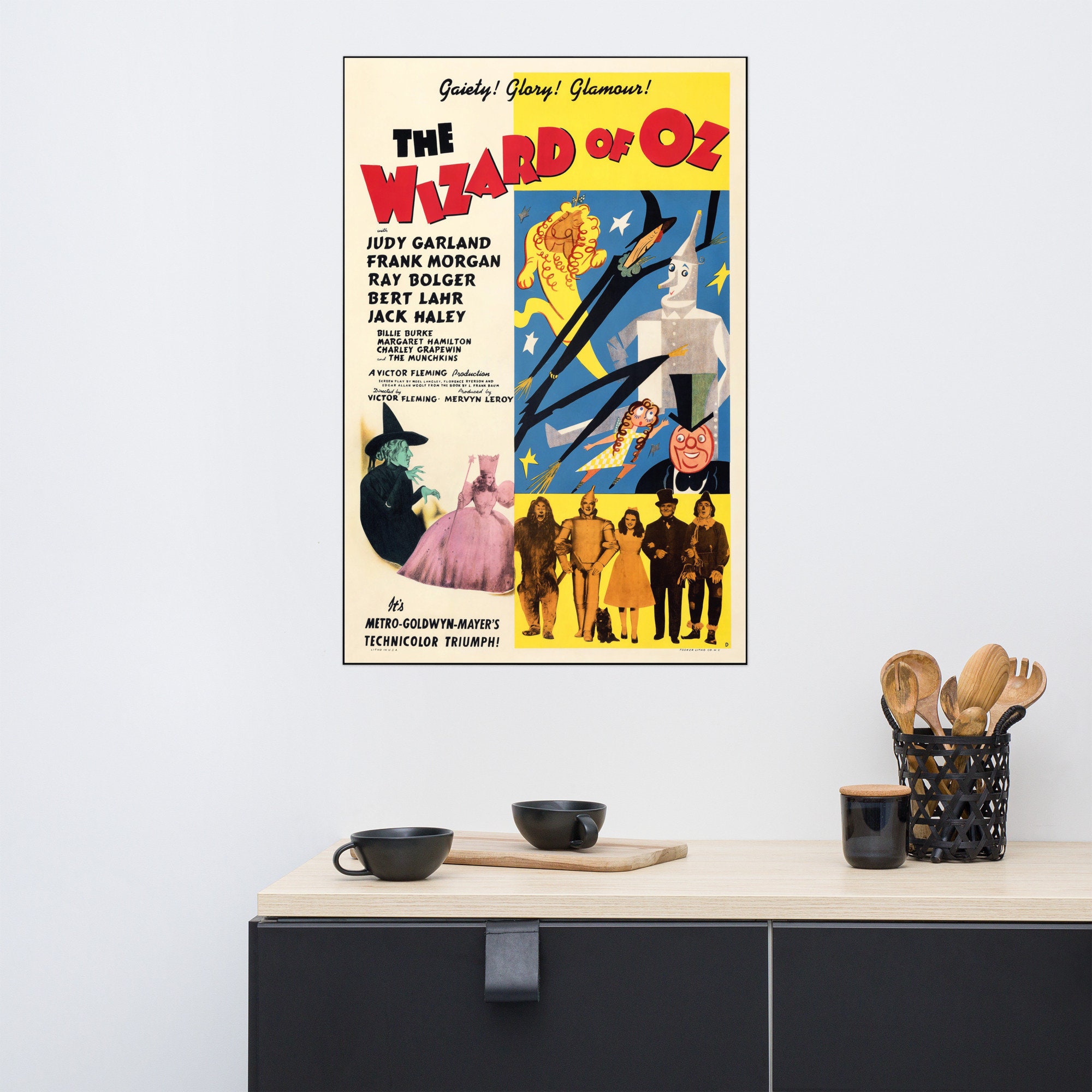 Aimant Réfrigérateur Affiche De Film Rétro – Le Magicien D'Oz – 9,5 Cm