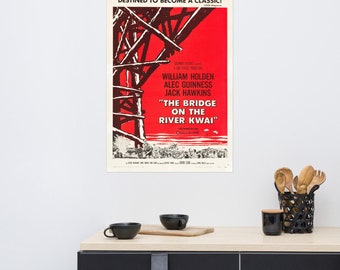 戦場にかける橋 (1957) ヴィンテージ映画ポスター - Etsy 日本