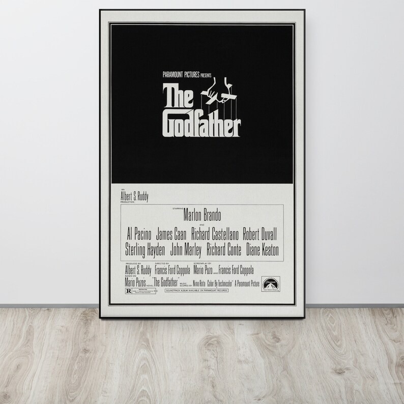 The Godfather (1972) Vintage Movie Poster image 4