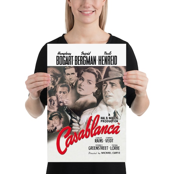 カサブランカ (1942) ヴィンテージ映画ポスター - Etsy 日本