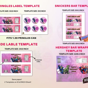 14 Party Favor Templates Template Bundle Party Favors - Etsy Australia