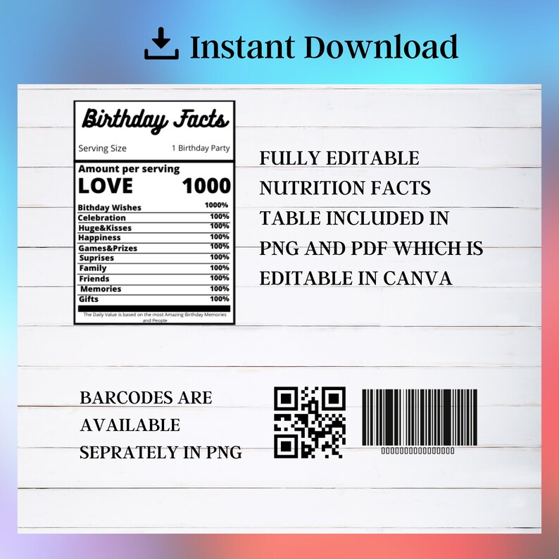 EDITABLE Chip Bag Template Chip Bag Nutritional Label chip Etsy