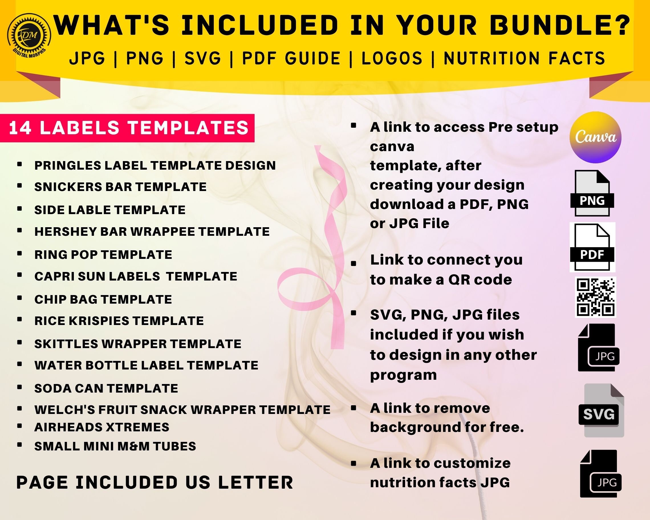 14 Party Favor Templates Template Bundle Party Favorschip - Etsy