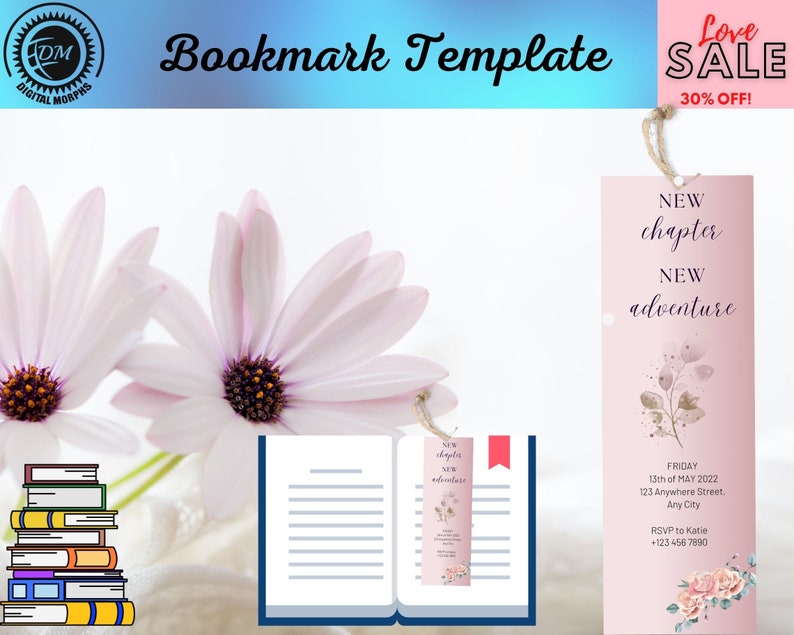 EDITABLE Bookmark Svg Bookmark Template Bundle Svg Bookmark Etsy Canada