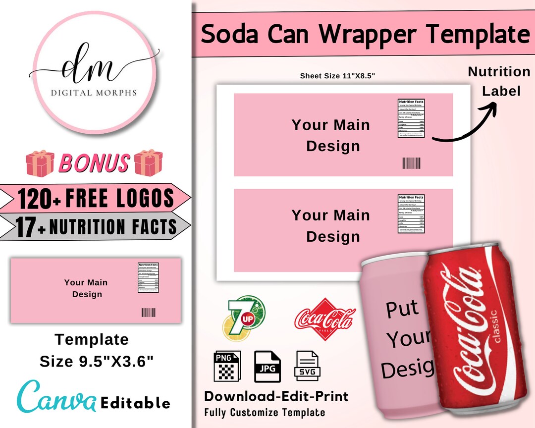 Soda Can Label Template