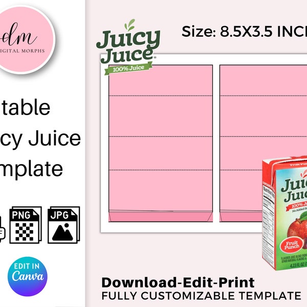 Juice Box Wrapper Etsy