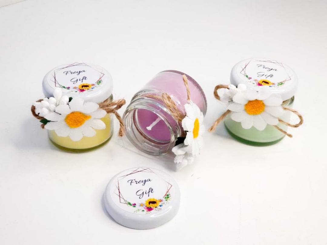 Handmade Scented Soy Candle Favors: Personalized Baby Shower Gifts - Etsy