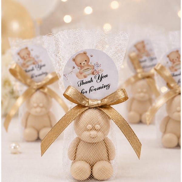 Teddy Bear Soap favors: Baby Shower, Baptism Souvenir, We Can Bearly Wait