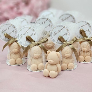Teddy Bear Soap, Baby Shower Favours, Animal Shaped Soap, Baptism Gift, We Can Bearly Wait, Party Favors
