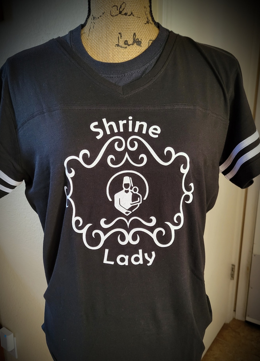 Shrine Lady With Logo V Neck T-shirt, Shrine Lady Shirt - Etsy