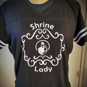 Shrine Lady with Logo V Neck t-shirt, Shrine lady shirt