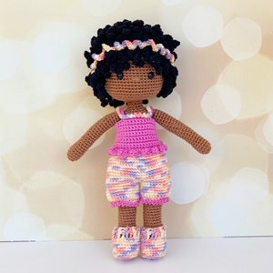 Crochet Princes, Dark Skin Doll, African American Doll, Crochet Doll for Sale, Dark Skin Doll, Handmade Doll, Personalized Princess Doll