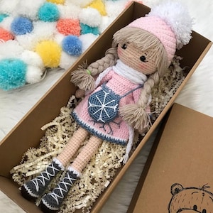 Muñeca Princesas ROSA de crochet, Muñeca de crochet en venta, Muñeca Amigurumi en venta, Muñeca Amigurumi de crochet, Muñeca de peluche, Niña Amigurumi, Juguetes de peluche