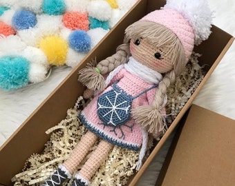 Crochet PINK Princes Doll, Crochet Doll for Sale, Amigurumi Doll for Sale, Crochet Amigurumi Doll, Stuffed Doll, Amigurumi Girl, Plush Toys