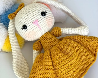 Conejito de ganchillo personalizado, conejo personalizado en venta, animales de ganchillo, conejo de orejas largas personalizado, conejo de peluche, conejo de ganchillo