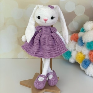 Best Seller, Personalized Crochet Bunny Doll, Customized Rabbit For Sale, Crochet Animals, Long Ear Bunny, Stuffed Bunny, Crochet Rabbit