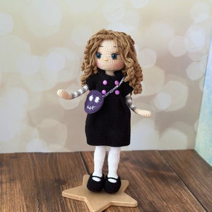 Crochet Megan, Crochet  M3gan Doll, Best Friend Megan, Horror Gothic Film Character, Amigurumi Doll, Black Outfit Doll, Gift For Daughter