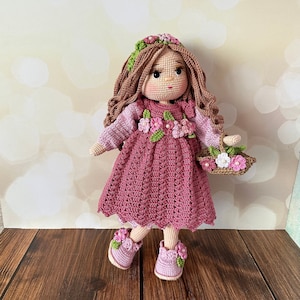 Crochet Princes Doll, Crochet Doll, Handmade Gift, Baby Doll Crochet, Gift for Kids, Doll for Sale, Birthday Gift, Granddaughter Gift
