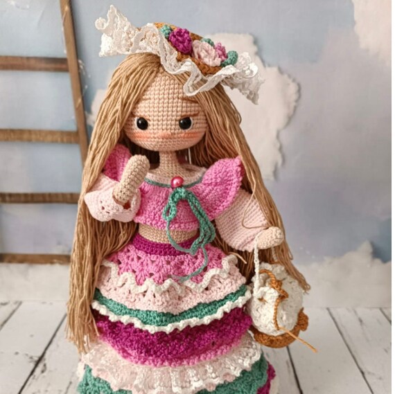 Poupée Au Crochet Faite Main – 40 Cm – Création Française Unique