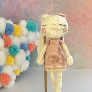 Handgemachte Puppe, Spielzeug für Kinder, Ostergeschenk für Kinder, Gehäkelte Tiere, Babypuppe, Häkelhase, Osterhase, gestrickter Hase