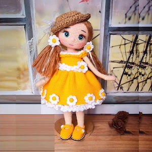 DAISY Flower Girl, Crochet Doll For Sale, Crochet Princes Doll, Stuffed Doll, Crochet Princess Doll, Amigurumi Princes, Amigurumi Doll