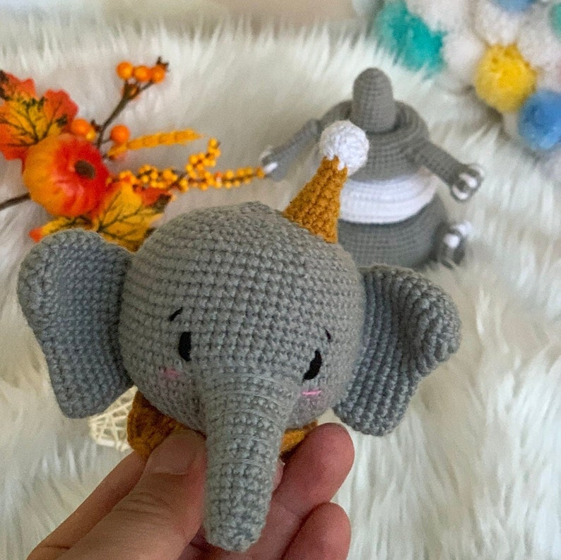 Crochet Stacking Toy, Crochet Montessori Toy, Montessori Baby Toys, Educational Toy , Montessori Toys, Ludasamigurumi, Stacking Elephant image 2