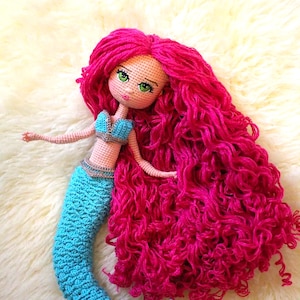 Crochet Mermaid, Sirena Doll, Crochet doll,  Amigurumi Mermaid, Gift For Her, Babyshower Gift, Sea Ocean Nursery Decor, Girls Birthday Gift