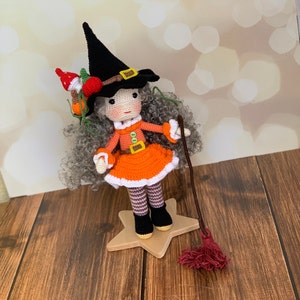 Crochet Witch, The Witch, Crochet Witch Doll, Scary Witch Doll, Halloween Pumpkins, Crochet Doll, Gothic Movie Character, Gothic Doll
