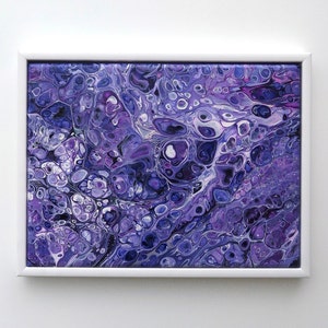Purple Acrylic Pour Painting, Original Fluid Art, Abstract Artwork - ‘Cosmic Juice’ - 30x40