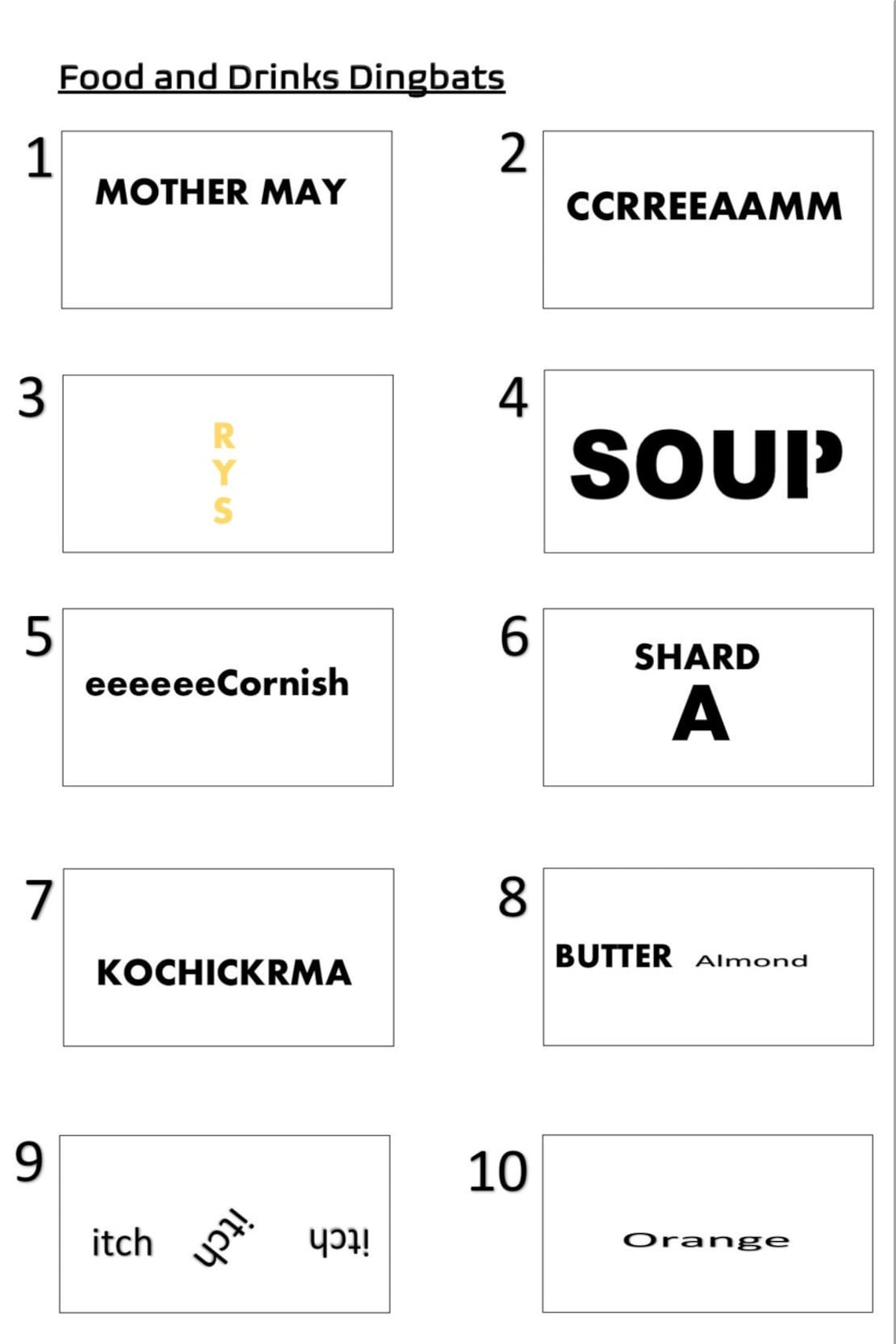 Two Printable Dingbats Quiz Rounds and Answers Etsy UK