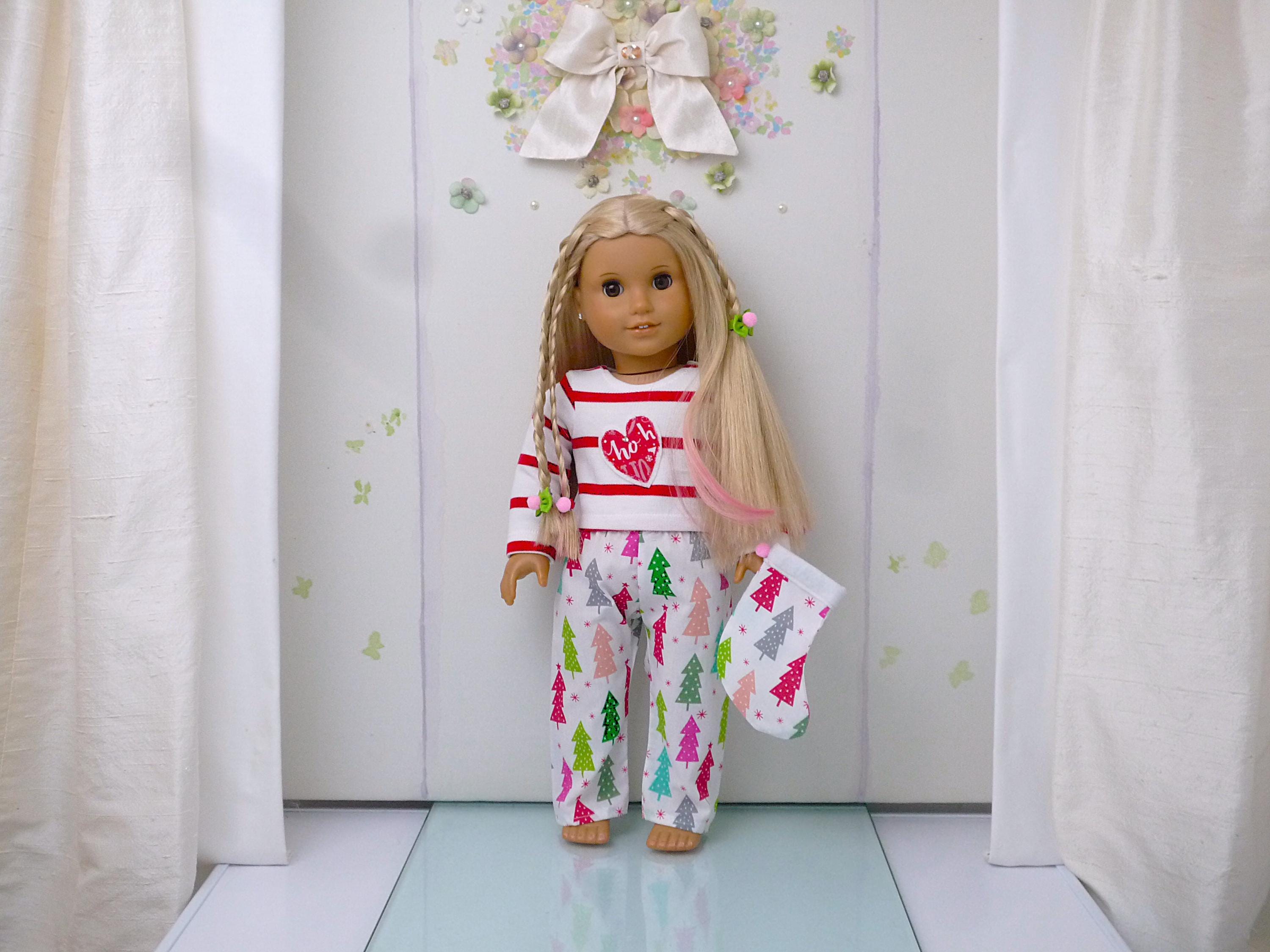 Pijama De Navidad Para Muñecas De 30 A 45 Cm – Ropa Navideña Para Regalar