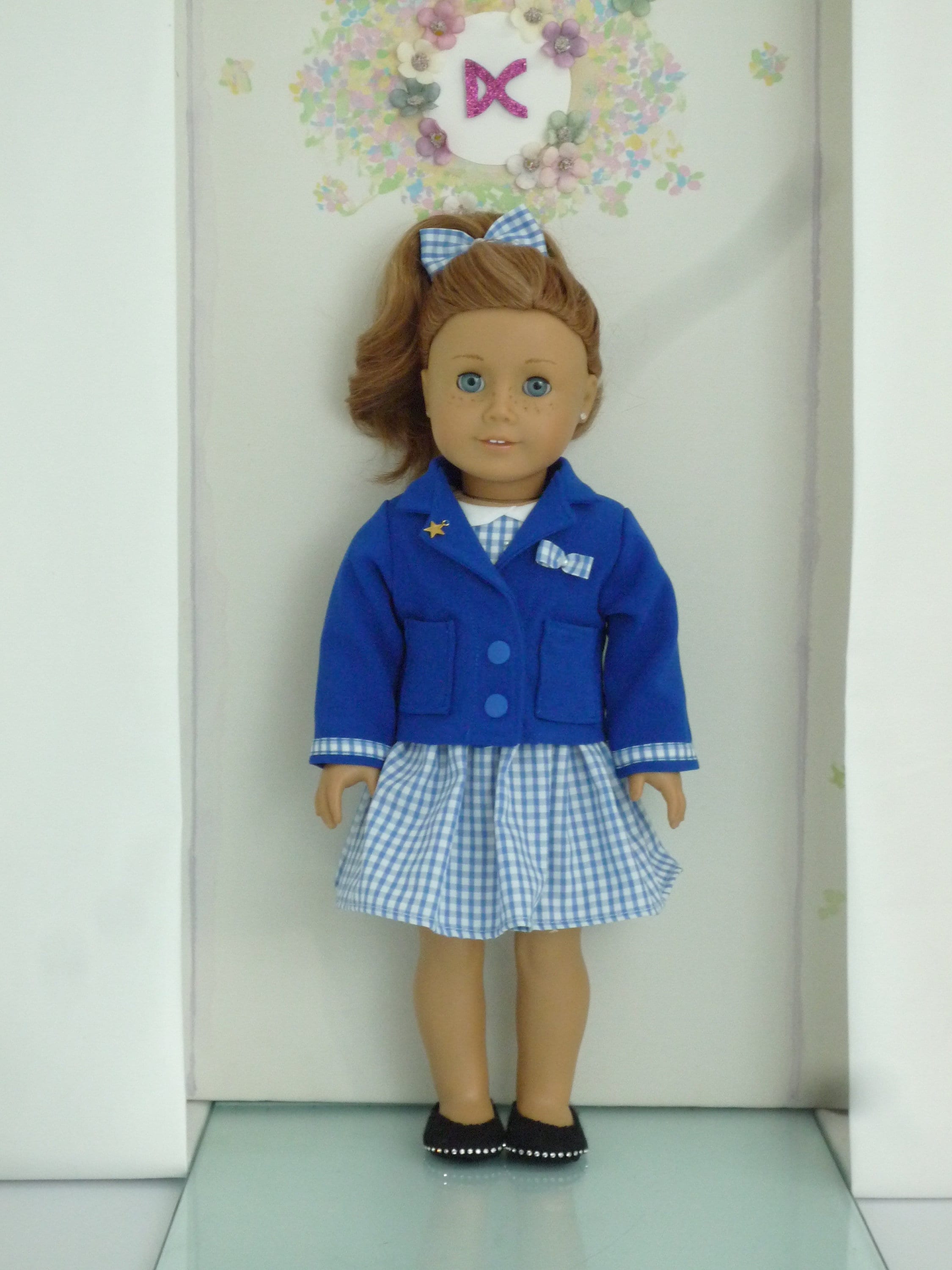 Custom ICE Cheer Uniform for AG Doll www..com  American girl doll  diy, Journey girl dolls, Doll clothes american girl