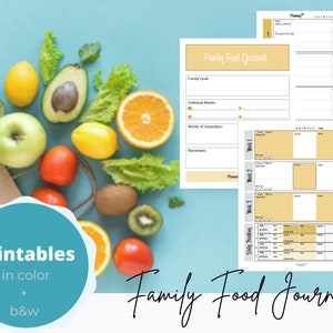 Family Food Journal, printable, food sensitivity tracker, gluten free, celiac, allergies, dietary needs