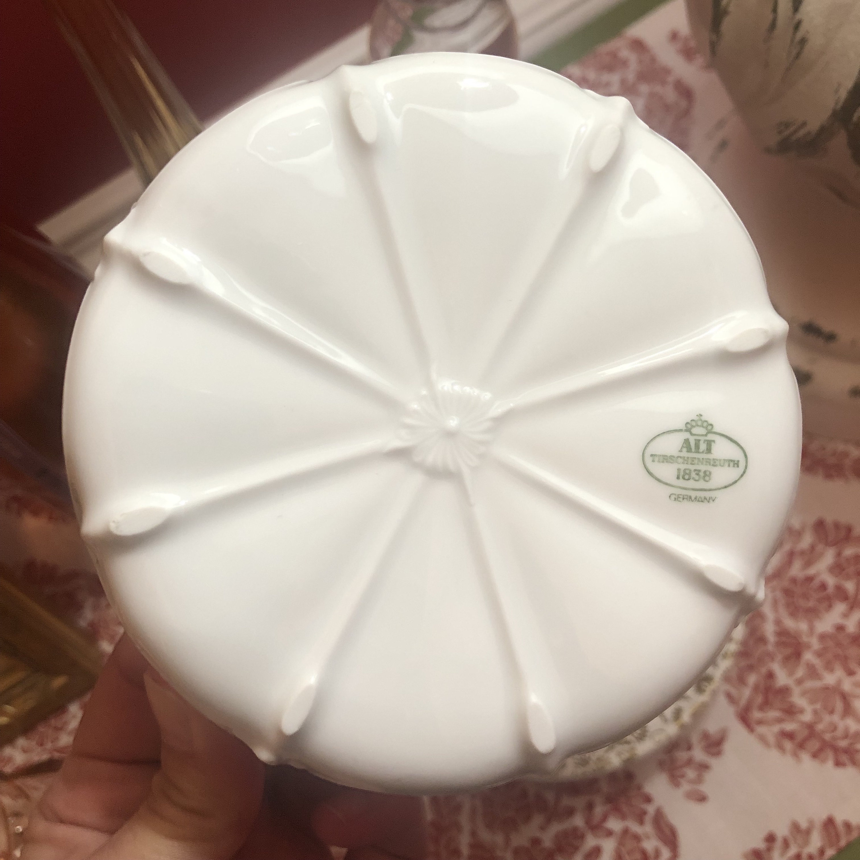 Vintage Tirschenreuth Baronesse White Pattern Set of Two Fruit Cereal