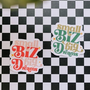 Sticker petits rêves et grands rêves, livraison gratuite, Sticker petite entreprise, petite boutique, propriétaire d'entreprise, petite entreprise, cadeau livresque, bookstagram