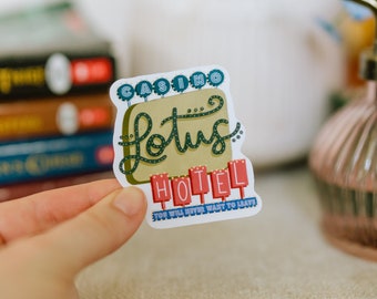 Lotus Casino and Hotel, Free Shipping, Bookish Sticker, Small Business, bookish, bookstagram, Mom Sticker, Greek Gods, PJ