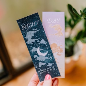 Night and Day Bookmark, Crescent City Bookmark, SJM, House of Flame and Shadow Bookmark, Bookish, Reader Gift, FREE SHIPPING