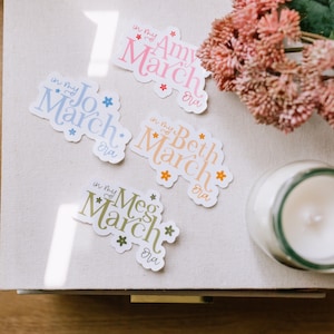 Adesivo dell'era March Sister, Little Wome, Jo, Meg, Beth, Amy, March Sister, Bookish, Adesivo del libro, Swiftie