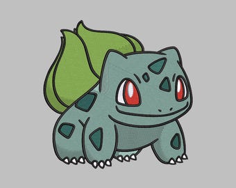 Fichier de broderie Pokemon Bulbizarre, téléchargement immédiat, plusieurs formats de machine, broderie manga anime