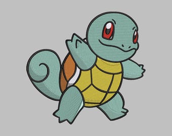 Fichier de broderie Pokemon Carapuce, téléchargement immédiat, plusieurs formats de machine, broderie manga anime