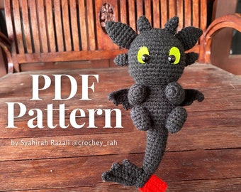 Crochet PATTERN PDF : Toothless Amigurumi