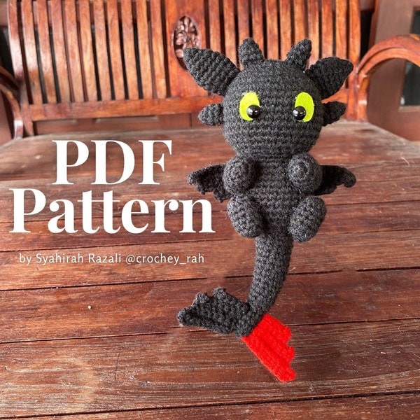 Crochet PATTERN PDF : Toothless Amigurumi
