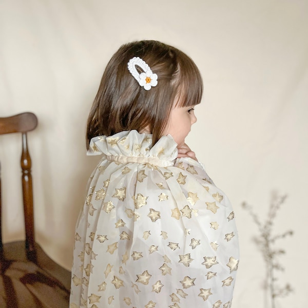 Faire semblant d'enfant en bas âge, enfants et filles Cape, Star Pattern Toddler Cape, tenue de fête, Costume d'anniversaire, Halloween ou cape de Noël