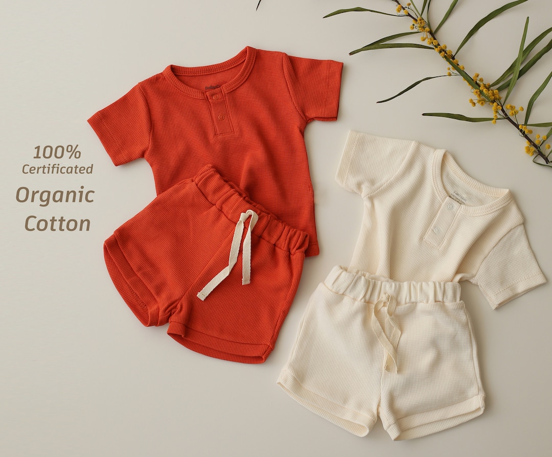 Organic Cotton Baby T-shirt and Short Set, Organic Summer Set ...