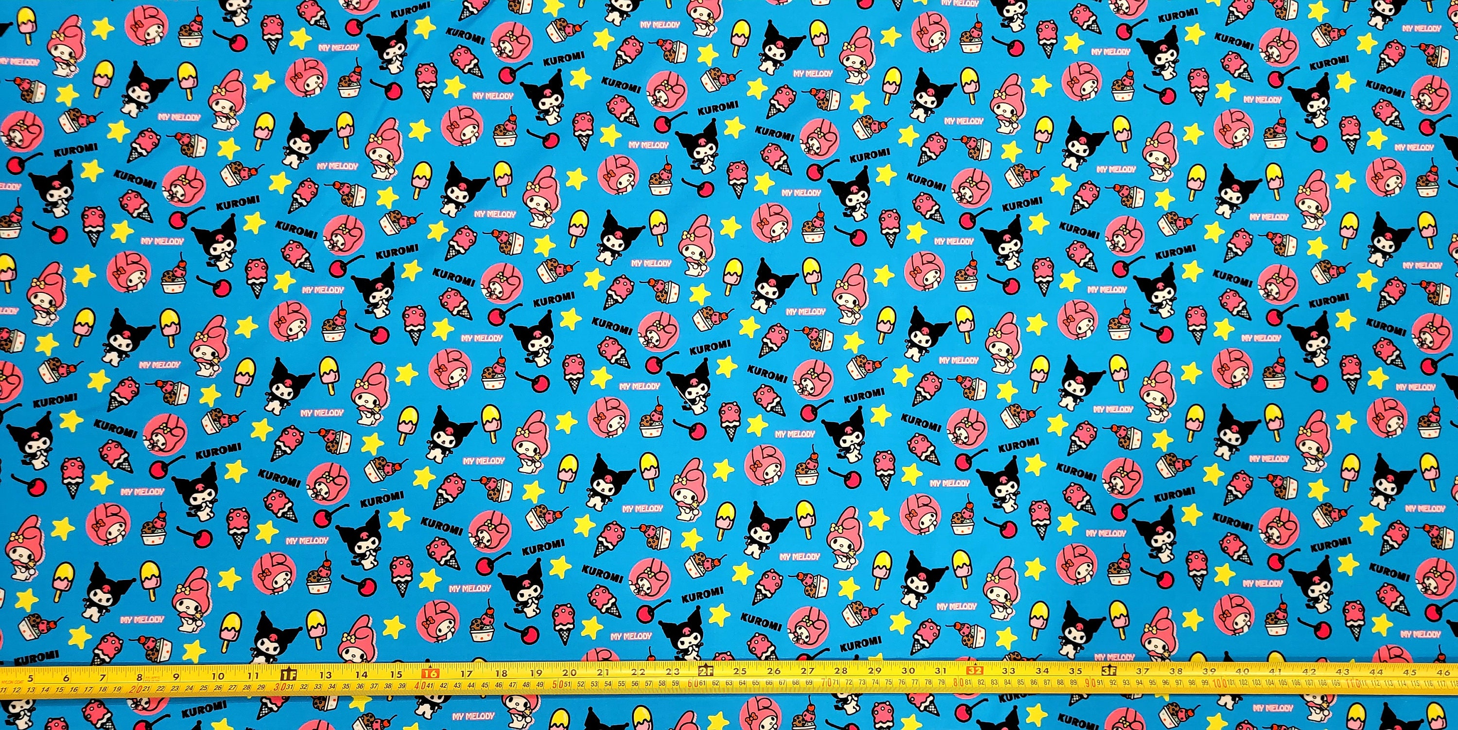 My Melody and Kuromi Ice Cream Snacks Fabric 1 Yard 36 | Etsy